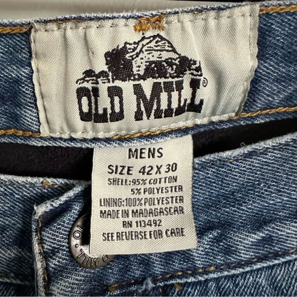 Old Mill Men's Fleece Lined Work Jeans | Medium Wash - Picture 7 of 8